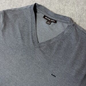 MICHAEL KORS V Neck T-Shirt Mens Size XL Gray